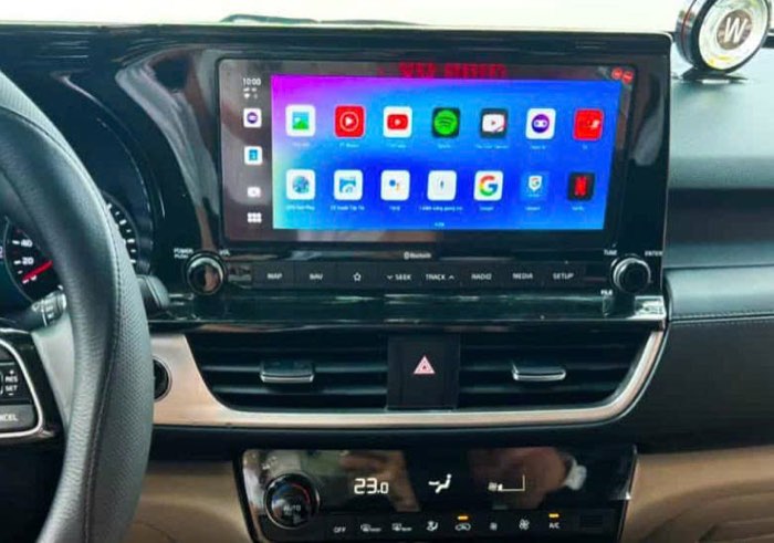 Giao diện Android trên màn hình Kia Seltos